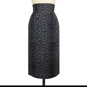 Smoke leopard pencil skirt